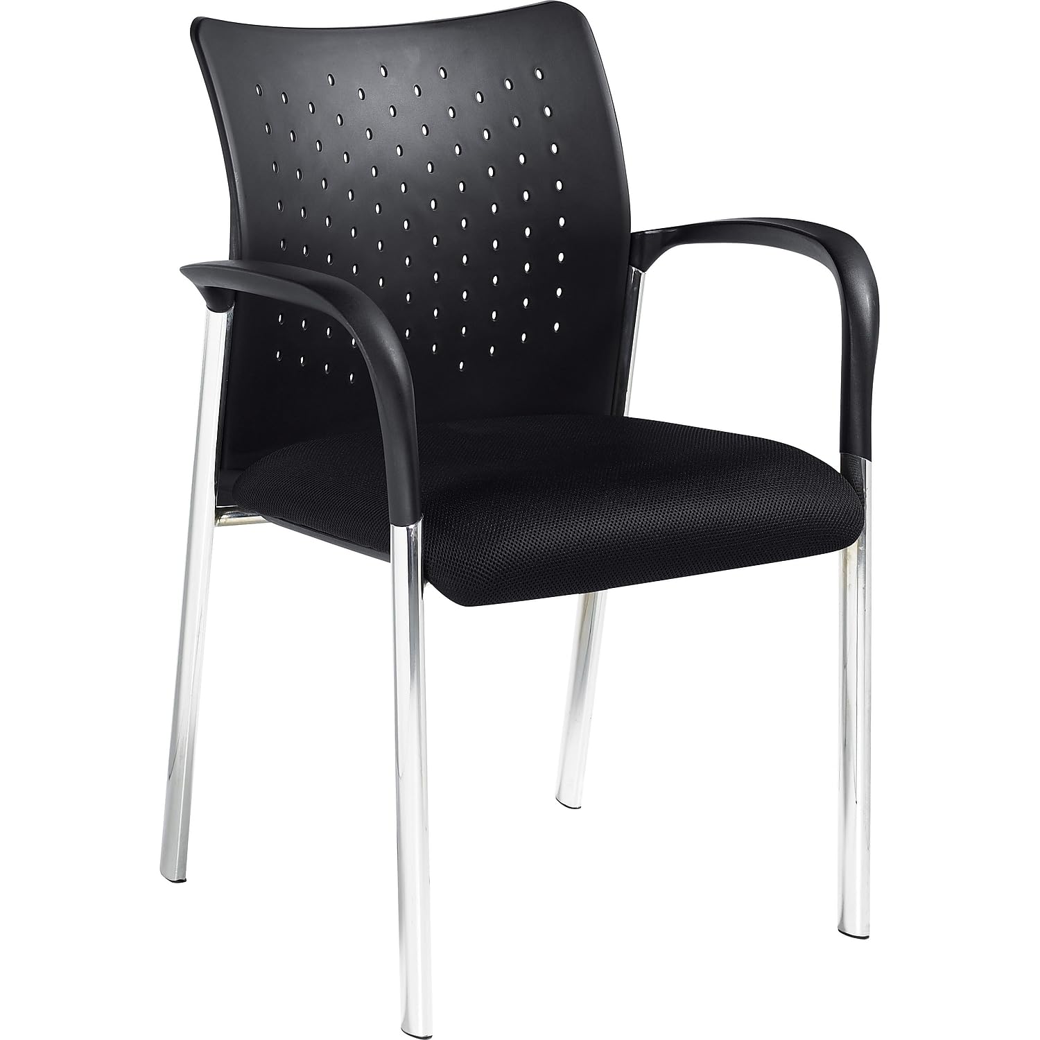 Offices To Go Global Fabric Guest Chair, Black, 2/Carton (TDOTG11740B)