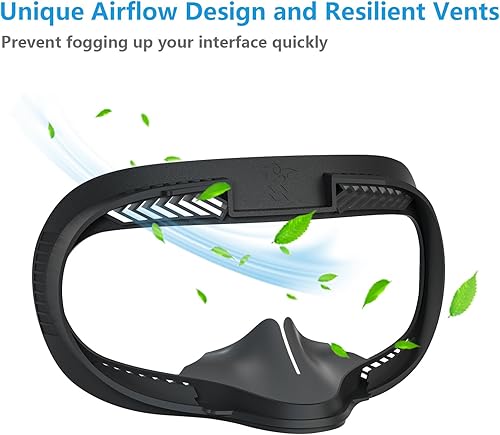 Miniatura 6 de Paquete de 2 almohadillas faciales para Oculus Quest 2, almohadilla facial y cubierta facial, almohadilla antiempañamiento a prueba de sudor para VR