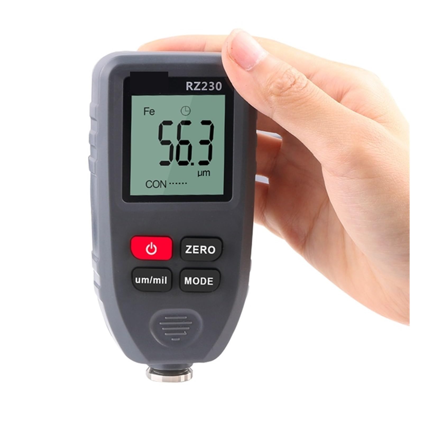 Spessimetro RZ230 Misuratore di spessore del rivestimento digitale portatile 0-1300um Tester di spessore del film di vernice for carrozzeria Um/mil Precisione e usabilità