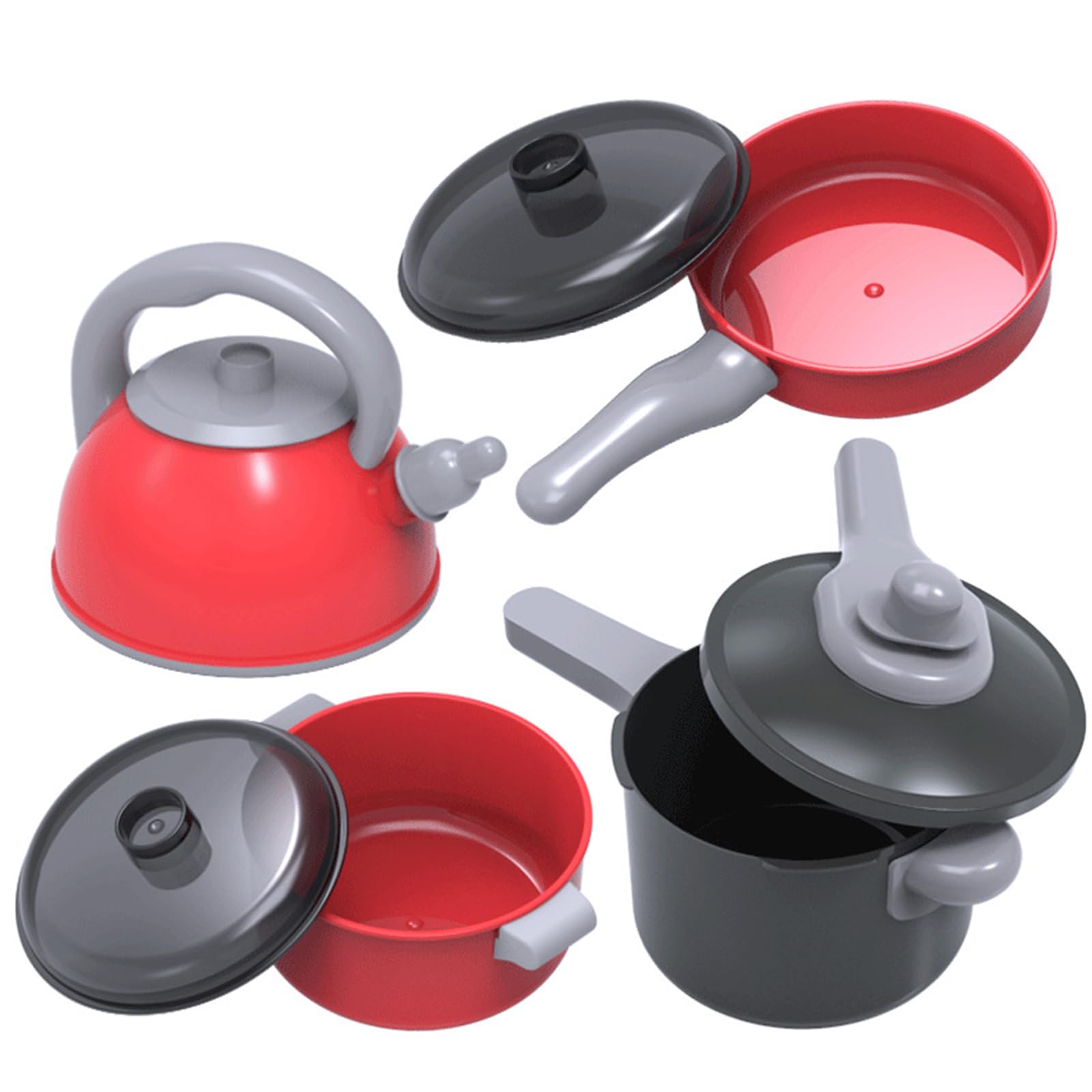 74 Pezzi Accessori Giocattolo da Cucina per Bambini, Giocattoli da Cucina con Pentole e Padelle, Gioco di Ruolo da Chef Adatto a Ragazzi e Ragazze di 3 4 5 6 7 8 Anni