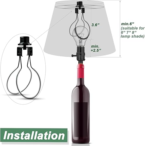 Miniatura 6 de Adaptador de clip para bombilla de lámpara, soporte de pantalla de lámpara incluye remate y niveladores de pantalla para mantener la pantalla de la