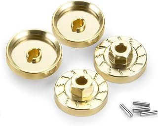 AXSPEED 4pcs Heavy Duty Brass Wheel Hex Adapter for 1/18 TRX4-M TRX4M RC Crawler Car