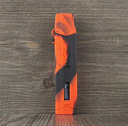 ORIN Smok Nfix beschermhoes, textuur case voor Smok Nfix Kit siliconen hoesje antislip cover Duarble mouw Shield Wrap sticker huid (zwartrood)