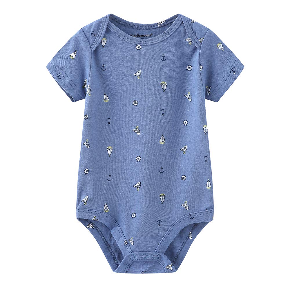 Kiddiezoom Unisex Baby 5-Pack Short-Sleeve Bodysuit Baby