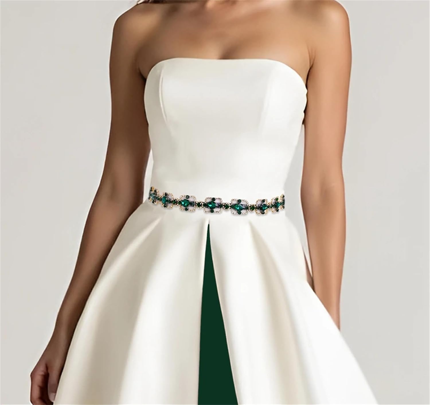Women’S Square Shape Rhinestone Bridal Belt Luxury Handmade Applique Dress Sash Designer Waist Jewelry For Bridesmaid Elegant Event Waist Accessories