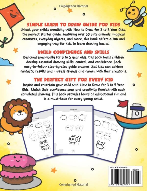 How to Draw for 3-5 Year Olds: Learn to Draw Cute Pets, Farm Animals and Other Magical Things | Book for Kids Age 3+ (How to Draw Everything for Kids) - Image 2