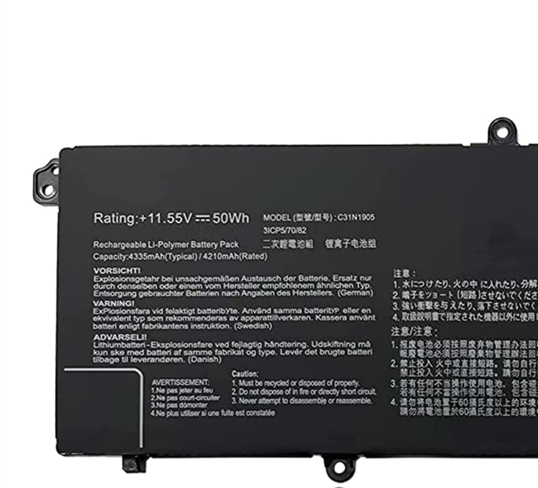 ASUNCELL 11.55V/50Wh C31N1905 Laptop-Akku für Asus VivoBook S13 S333 S333JA, K533F S521FA V533F, S14 S433 S433F M433 S433FA, S15 M533IA S533, Adolbook13 2020, Dolbook14 2020 Series