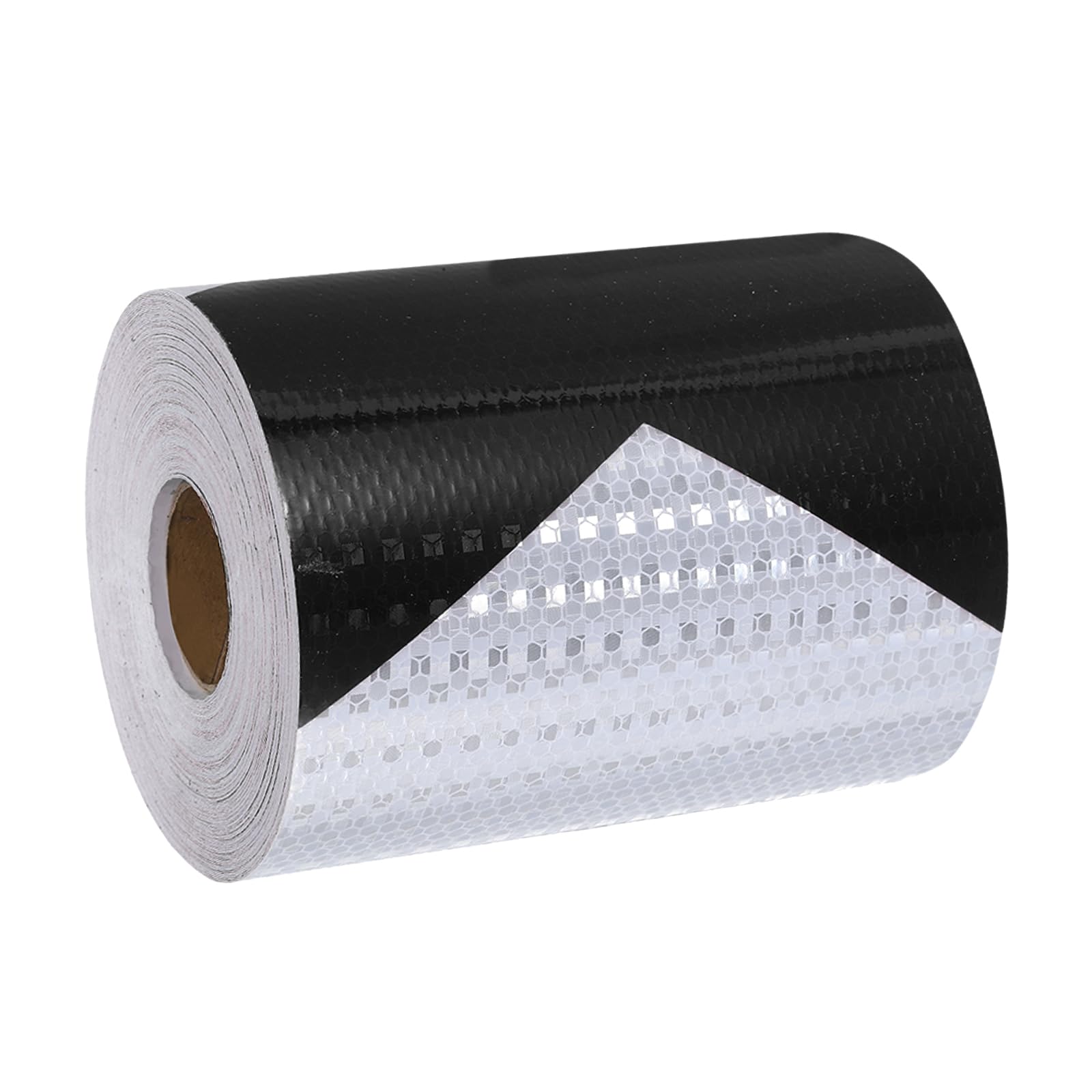 QUARKZMAN Ruban Réfléchissant, 6 Inch x 82 ft Ruban Réfléchissant pour Remorque Étanche Autocollant de Sécurité d'Ruban Réfléchissant Fléché pour Vélos Voitures Camions, Noir-Blanc