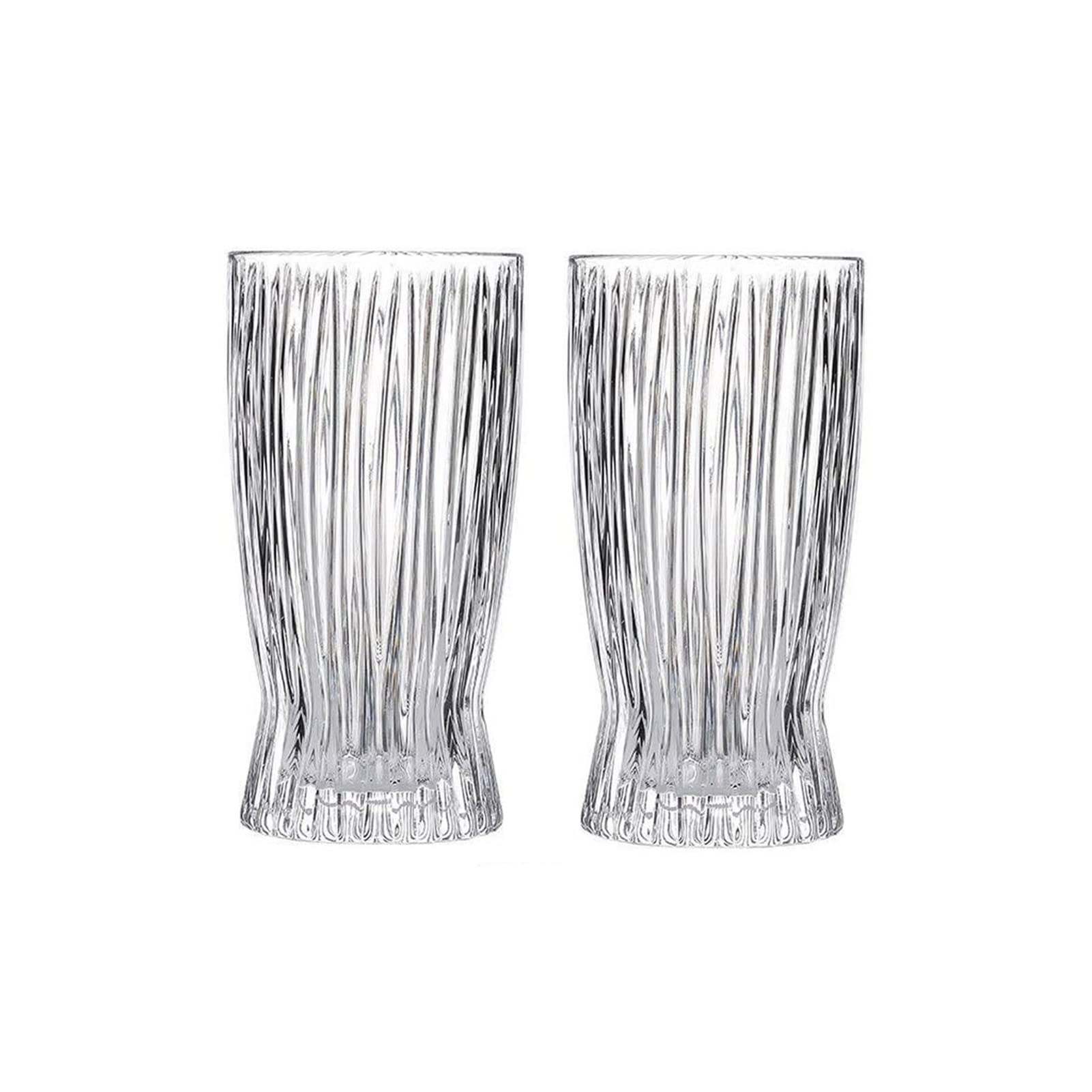 Verres à eau rétro avec stripes verticales pour bar et cocktail