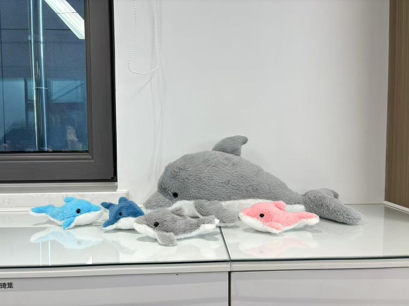 MorisMos Big Dolphin Teddy with Baby Inside Grey โ image 1