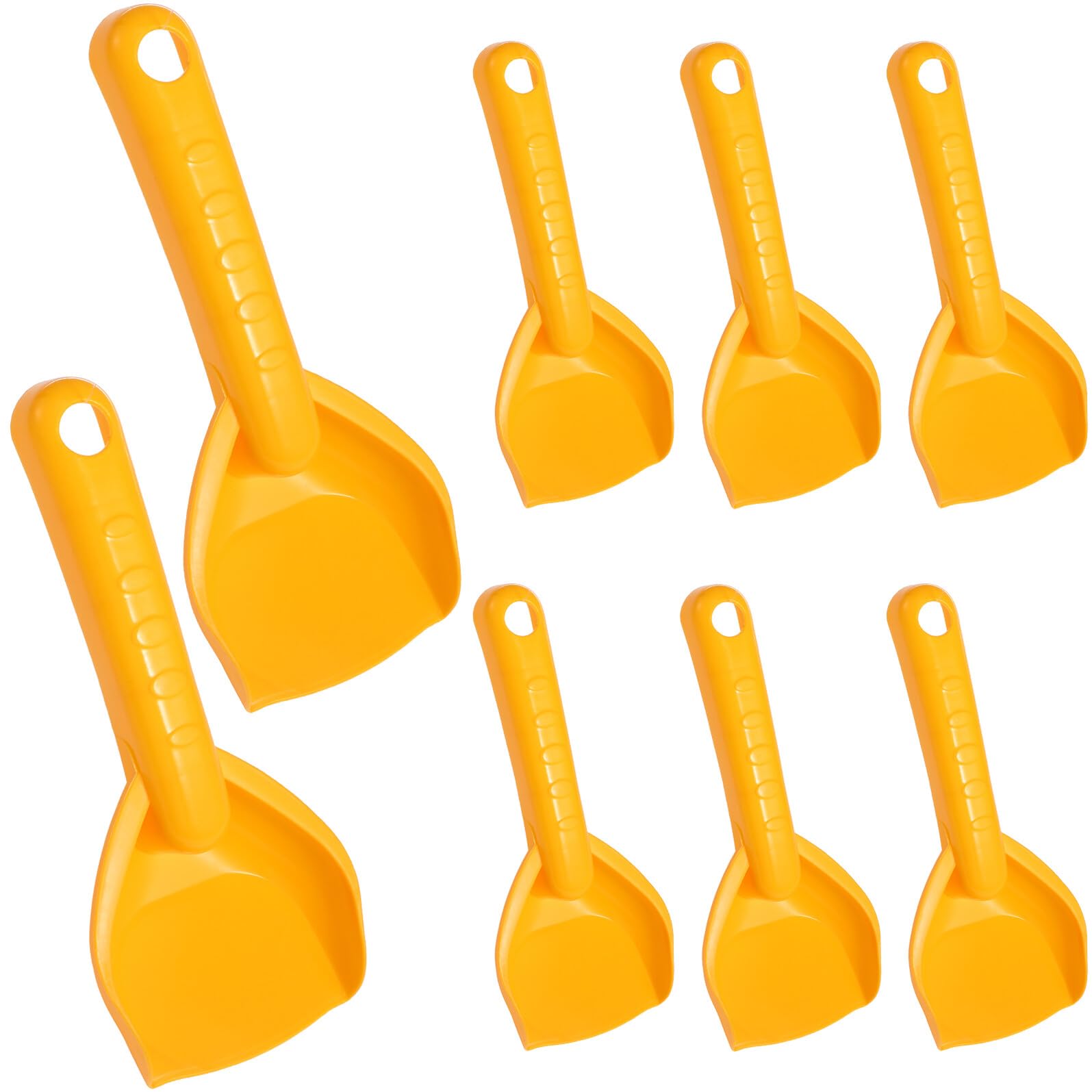 Palas de Arena 8 Piezas de Plástico Amarillo, Juguetes de Playa para Niños