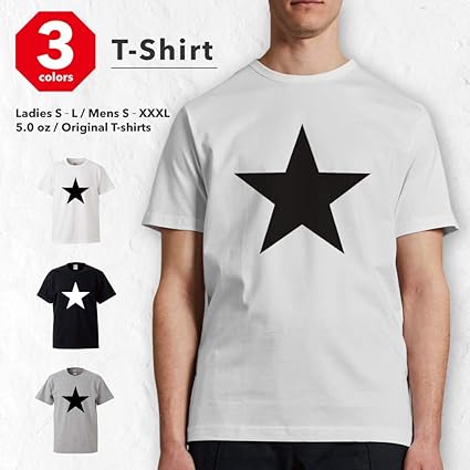 数字と星プリント 半袖Tシャツ m0512_1.jpg
