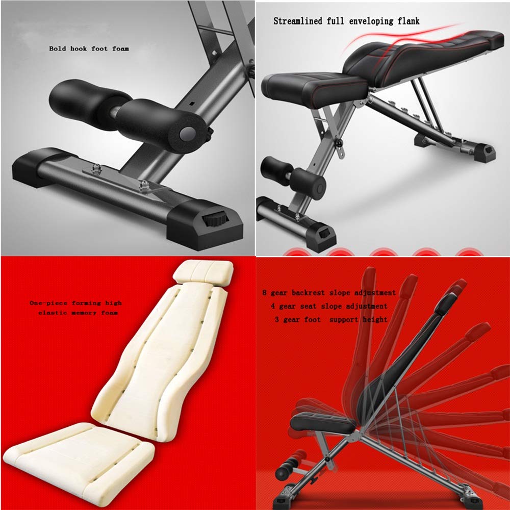 Ławka do ćwiczeń Ławka do ćwiczeń, ławka do hantli Składane krzesło fitness Domowa wielofunkcyjna deska do przysiadów Sprzęt do ćwiczeń brzucha Ławka do wyciskania Ławka treningowa