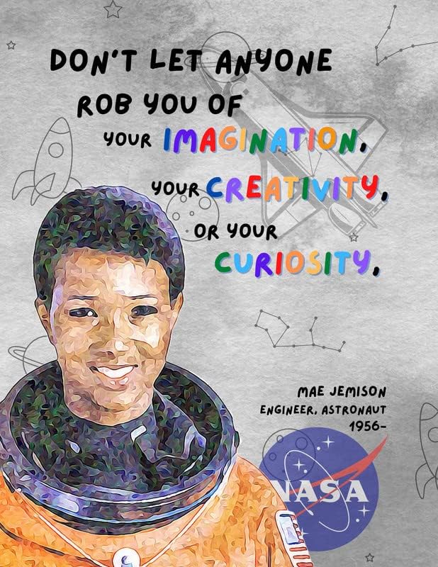 Check6 Póster de Mae Jemison  Póster educativo motivacional inspirador de 12 x 18 pulgadas  Grandes ideas de regalo para profesores  P1008