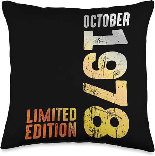 Desde octubre de 1978 Retro 1978 Vintage 1978 Octubre Throw Pillow