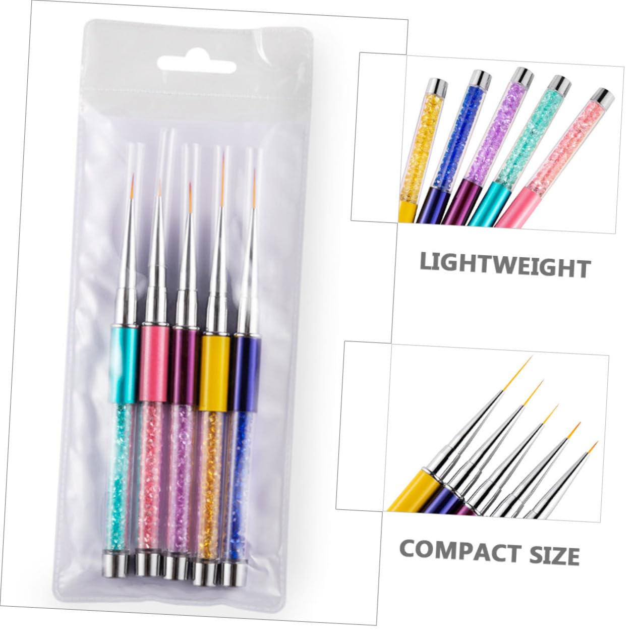Ipetboom 25 Piezas juego de pinceles para uñas cepillo de uñas 3d pluma de dibujo de uñas accesorios para uñas pluma de pintura de arte de uñas bolígrafo para pintar uñas clavo