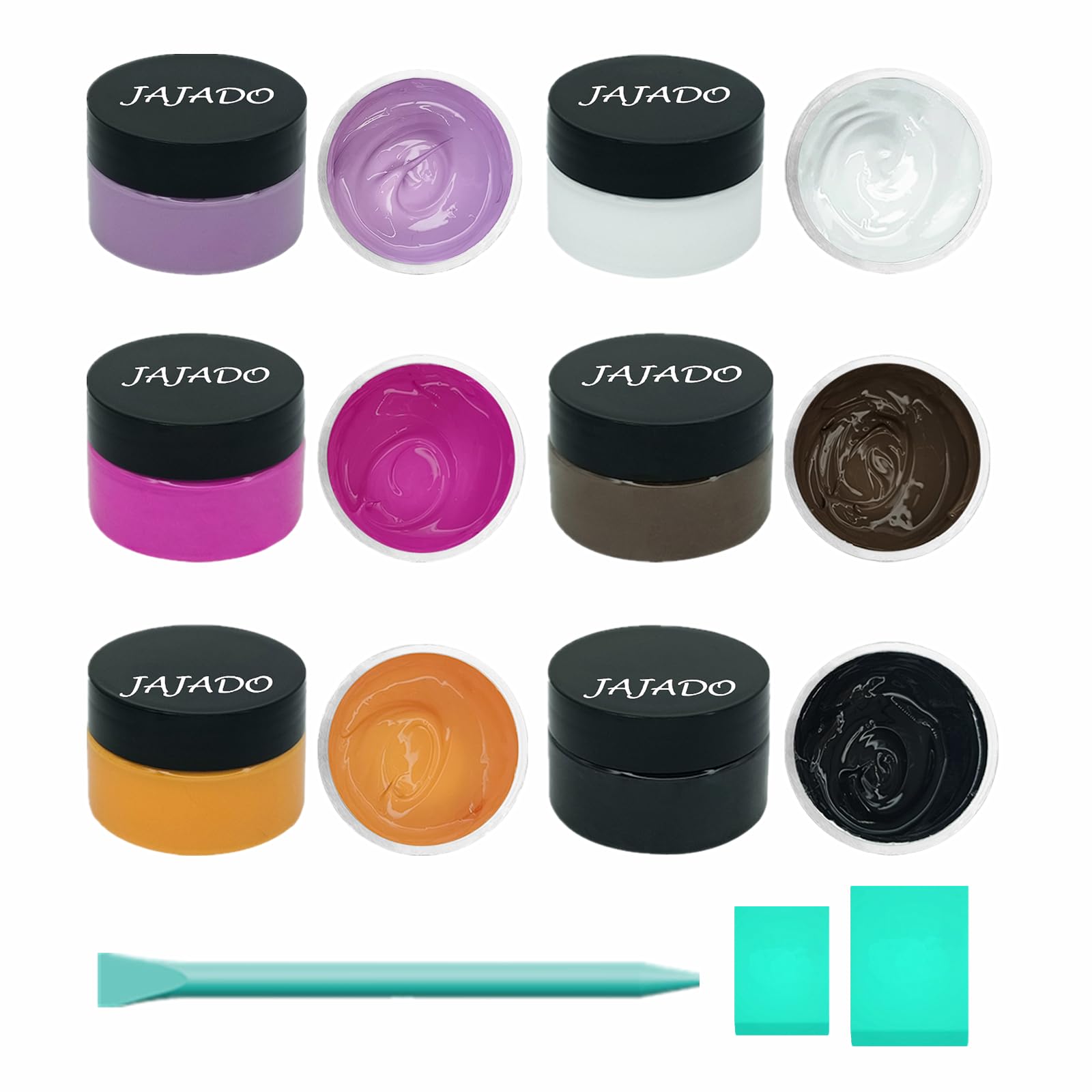 BOOLOOEN 15 Jars Chalk Paste Paint Set, Fabric Silk Screen Printing Ink Adhesive Stencil Paint, DIY Home Decor Mesh Transfers Paste Painting on Wood, Chalkboard, Furniture, Crafts Art Paste Supplies