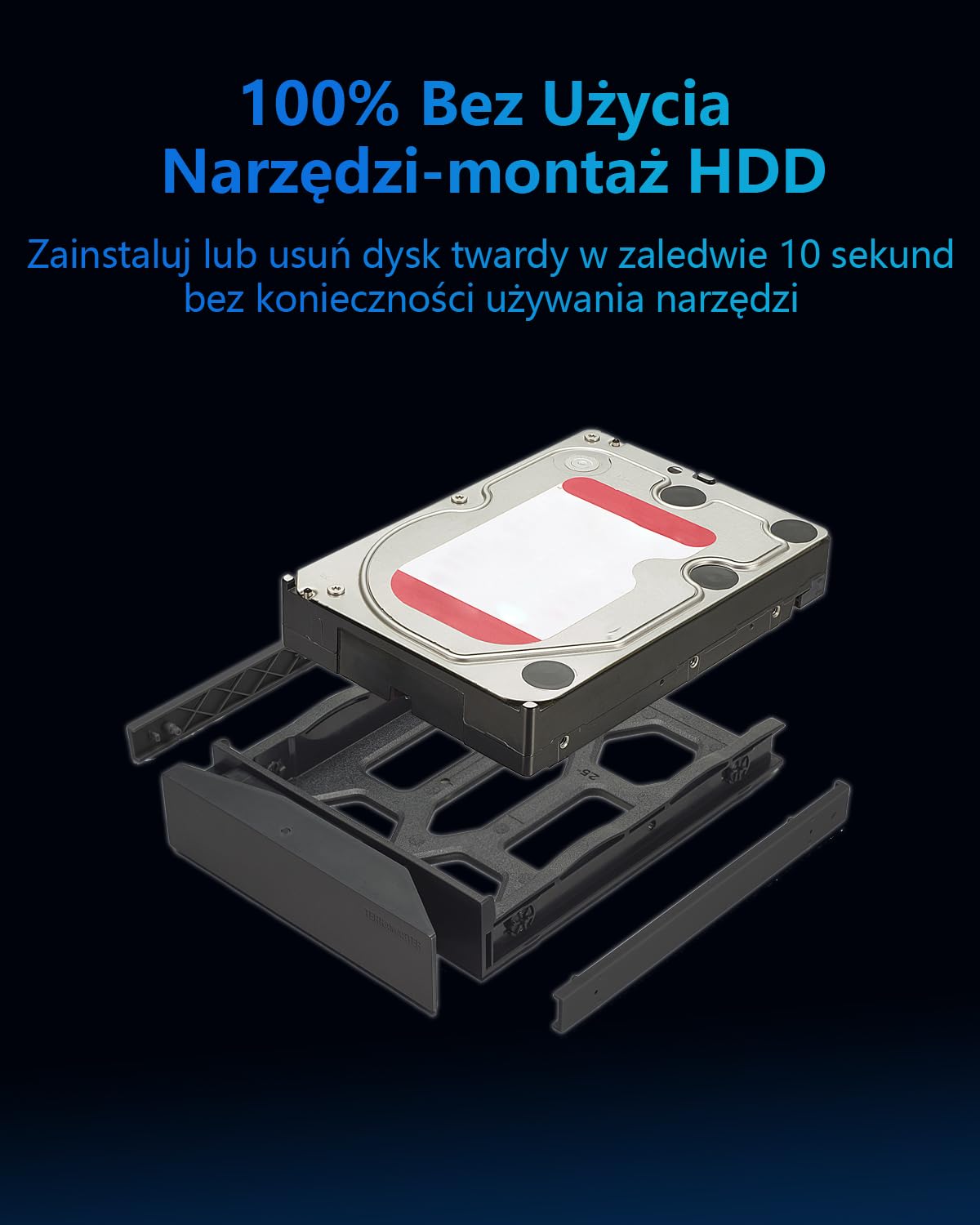 TERRAMASTER F2-425 2-Bay NAS Pamięć Masowa – Procesor Intel x86 Quad-Core CPU, 4 GB RAM, 2.5GbE LAN, Serwer Multimedialny z Sieciową Pamięcią Masową dla Użytkowników Domowych(Bez dysków)