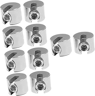 ULTECHNOVO 10 Pcs Wire Rope Clamp Cable Clip for Deck Wire Clamp Cable Fastener Wire Rope Cable Clip Wire Rope Cable Clamp Fastener for Tension Cable Wire Rope Clip Railing Stainless Steel