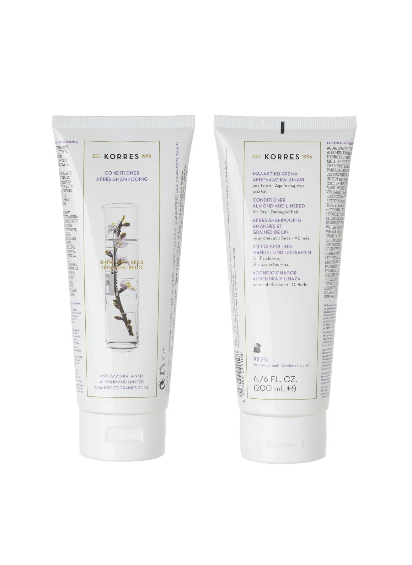 KORRES Conditioner Almond and Linseed for Dry/Damaged Hair 200 ml