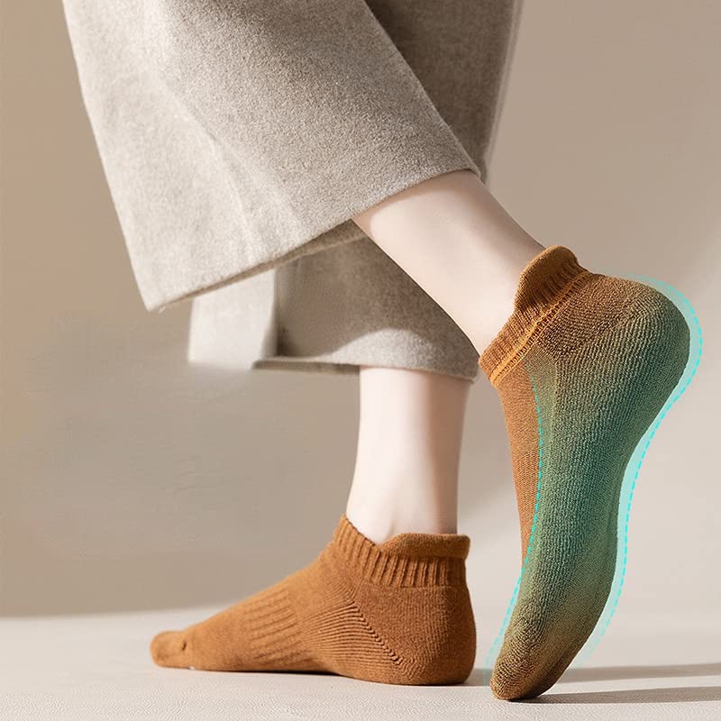 Ankle Socks Womens Athletic Thick Cushioned Running Low Cut No Show Athletic Sports Sokcs 4-12 Size3