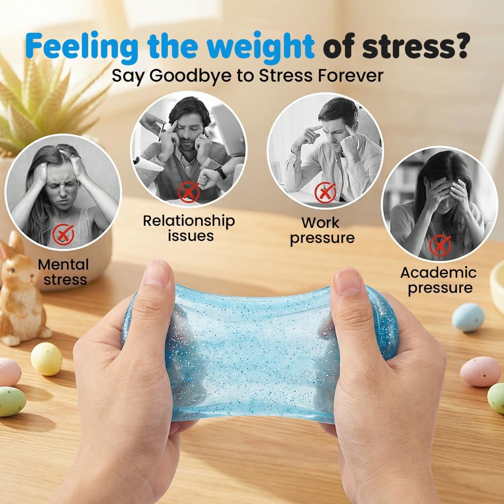 Giant Glitter Dumpling, 2026 New Crystal Dumpling, Soft Squishy Game, Colorful Stress Relief Ball for Office Desk, Cute Dumplings (2, Blue)