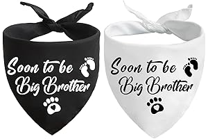 Announce Your New Family Member with Our Soon to Be Big Brother Dog Bandanas