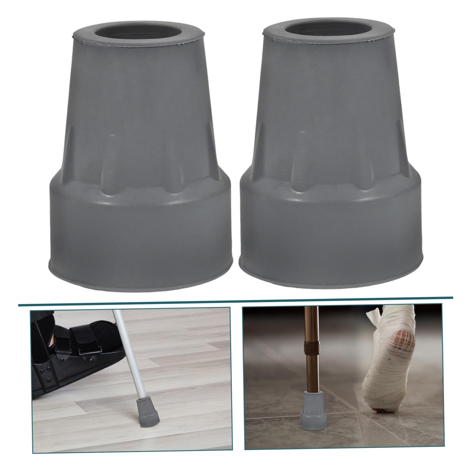 Healvian 24piezas Conteras De Goma Antideslizantes Para Muletas y Bastones Repuestos Duraderos y Elegantes Para Mayor Estabilidad y Confort