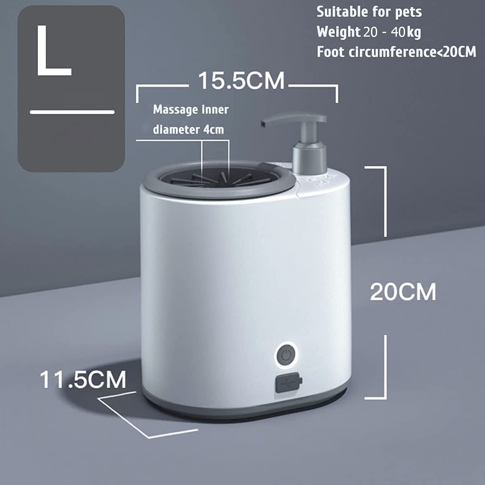 Pfotenreiniger Für Hunde,USB Wiederaufladbar Elektrisch Hunde Pfote Reiniger,2 in 1 Tragbare Weiche Silikonmassage Hundebürsten Für Hunde Katzen Massage Pflege Schmutzige Klauen