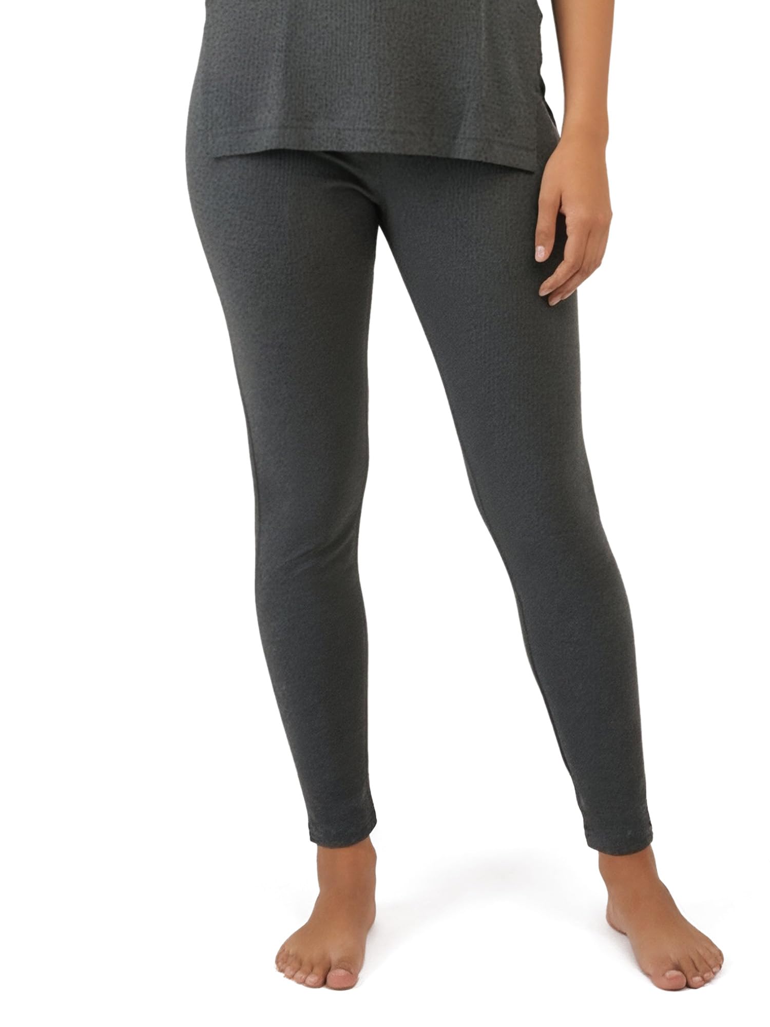 Womens Cotton Rich Warm Thermal Bottoms |Snug Fit-Solid Leggings |IntelliHeat Warm and Comfortable| Women Thermal Pyjama