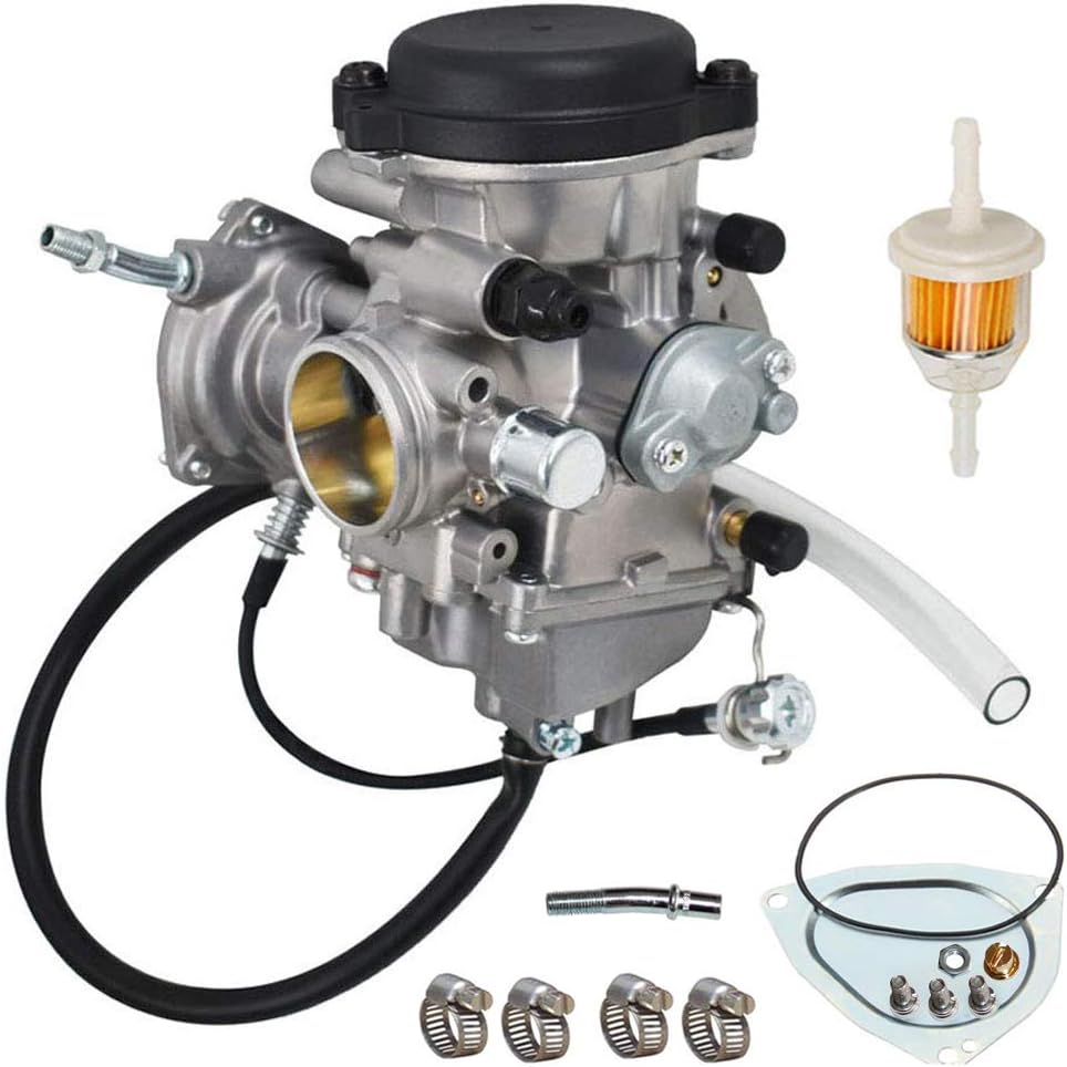 YFM400 Carburetor Carb Kit Compatible with Yamaha Big Bear wolverine Kodiak Grizzly 400 YFM 400 YFM400 2000 2001 2002 2003 2004 2005 2006 ATV With Air Fiter Fuel Filter, By Liyyoo