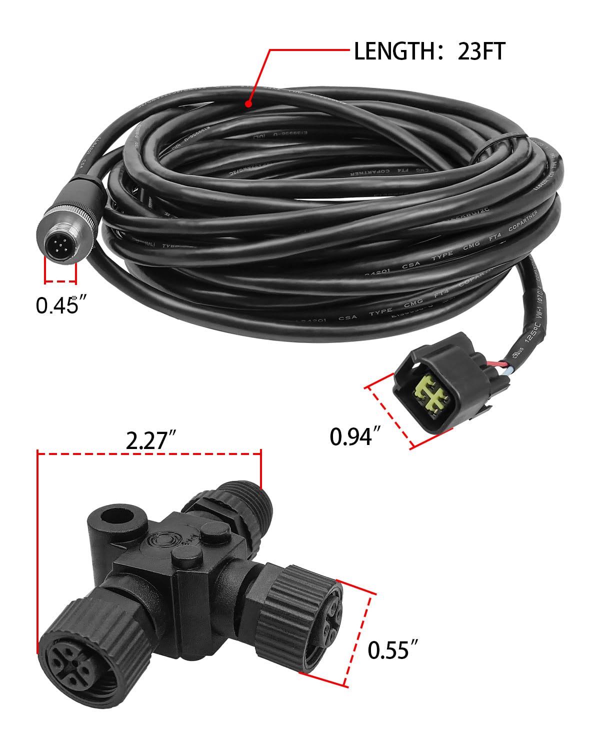 TEE-A様　① Amazon.com: 23Ft/7m Engine Interface Cable with T-Connector