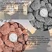 Medium Lava Rock 5LBS, 1' - 2' Natural Volcanic Stones Use in Fireplace, Fire Pit or Bowl Rocks for Indoor Outdoor Natural Gas Propane Fires and Decorative Landscaping-Red
