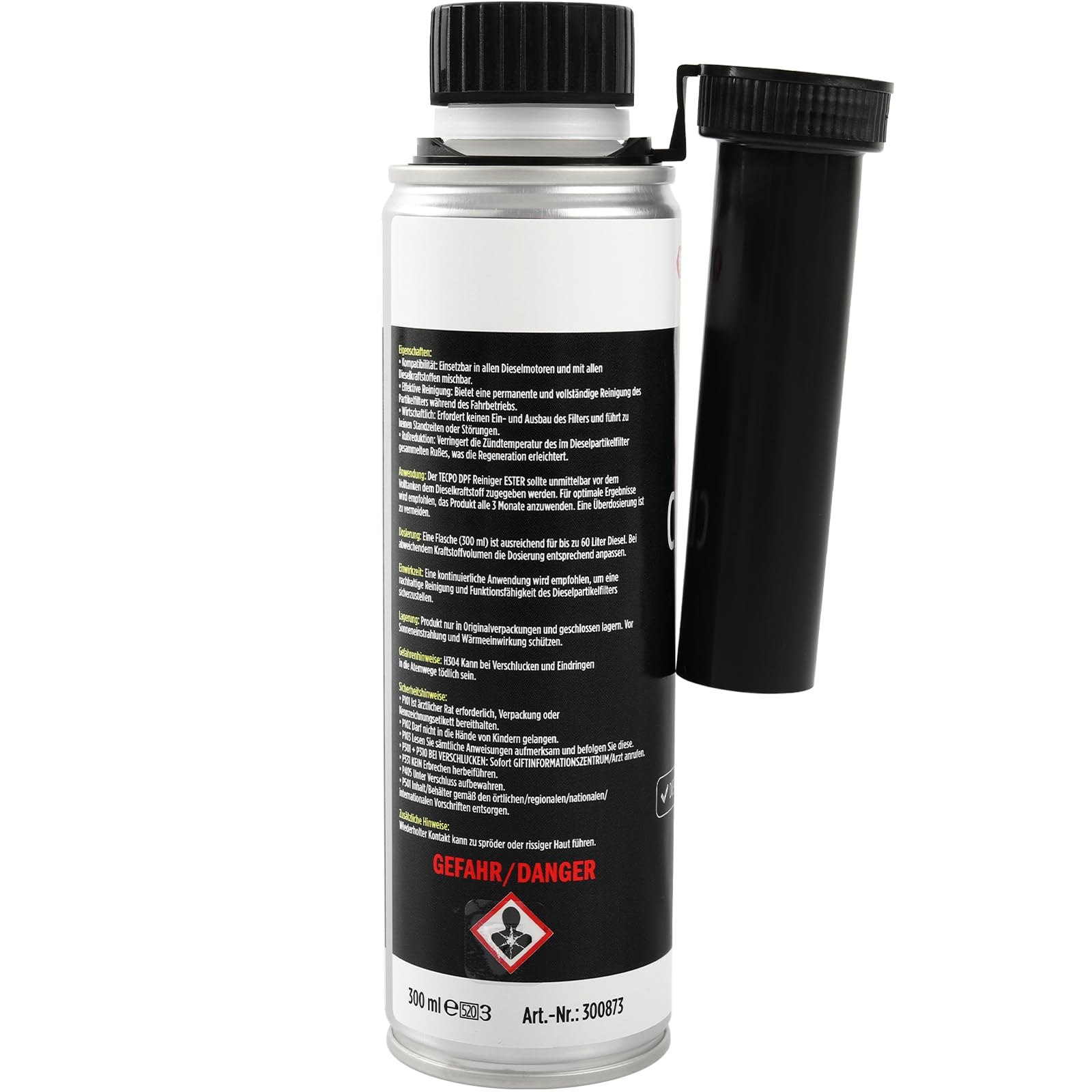 TECPO 12x Partikelfilter Reiniger Diesel DPF, 300ml DPF Diesel Reiniger Additiv Zusatz Kraftstoffzusatz Dieselpartikelfilter Reiniger Dieselkraftstoffadditiv (12er-Pack)