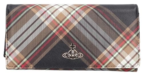 [ヴィヴィアンウエストウッド] 長財布 DERBY CLASSIC LONG WALLET 51060025U S001K D101 TARTAN BROWN/BLACK [並行輸入品]