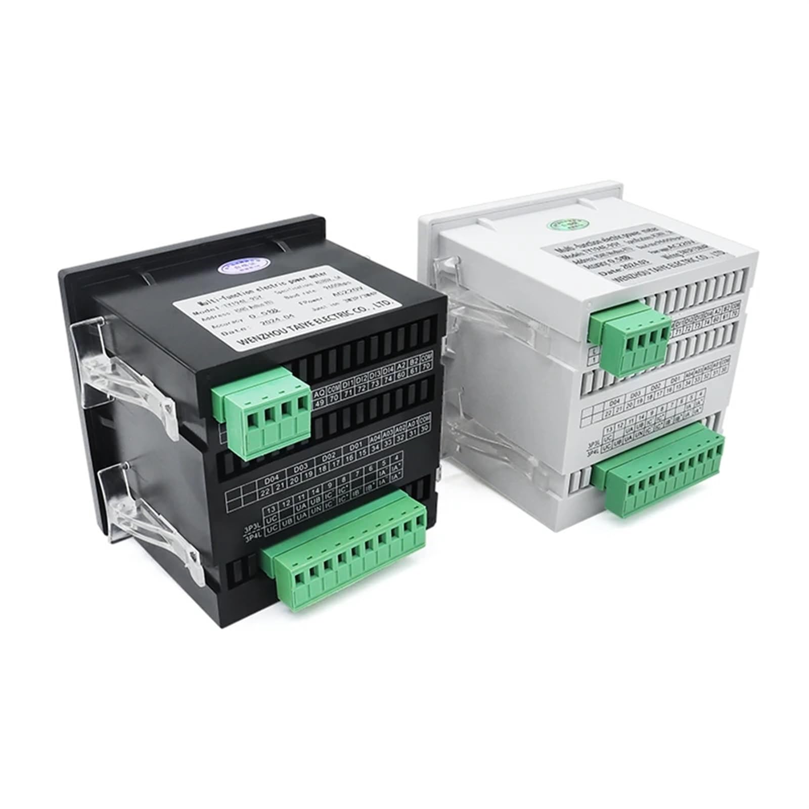 Contatore di consumo multifunzionale trifase 3P3L 3P4L 96 * 96mm AC220V LCD Display digitale Contatore di energia Wattora con CT 1 pz(Black 100A 5A)