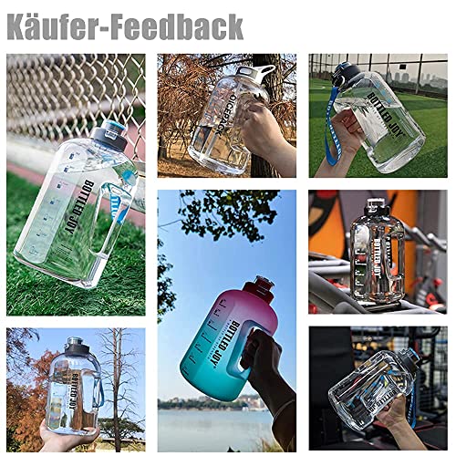 Bottiglia d'acqua grande con indicatore del tempo