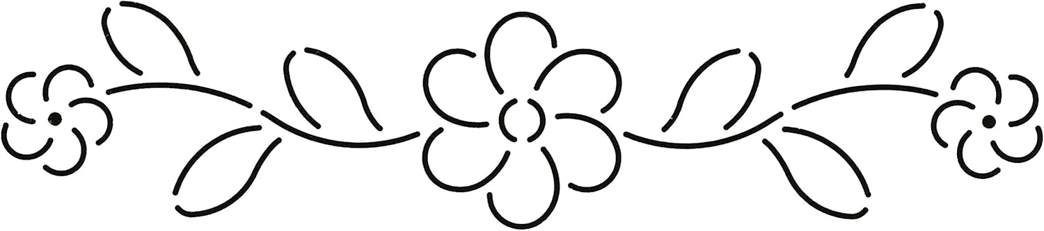 Quilting Creations Floral Border Quilt Stencil, 11 x 3