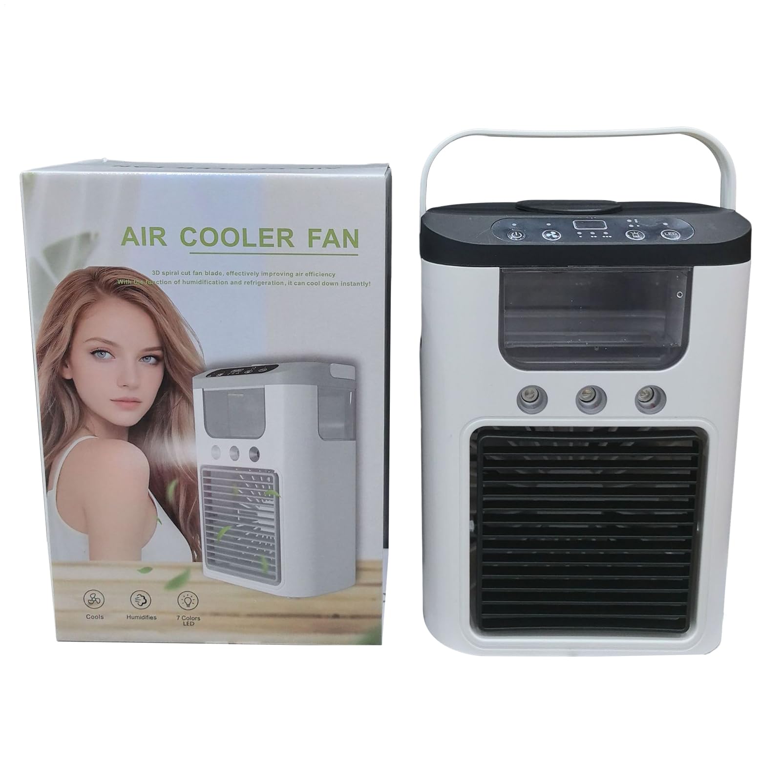 Refroidisseur d'air silencieux pour appartement et dortoir avec batterie rechargeable pratique