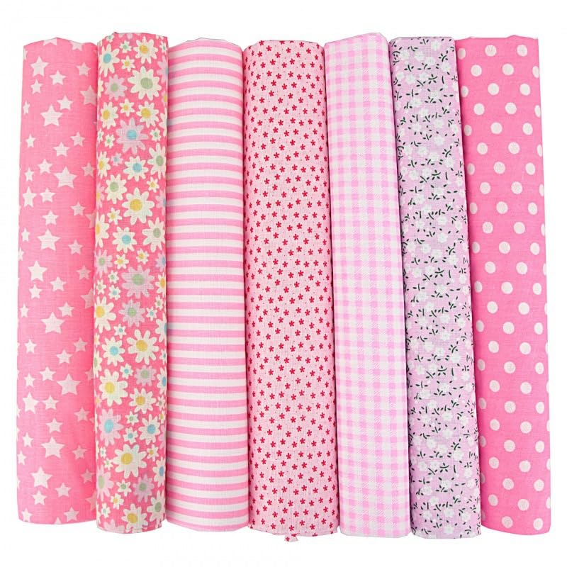 7 stuks 25 x 25 cm katoenen stof om zelf te maken