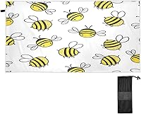 Vista 1 de Blueangle Flying Bumble Bees Toalla de playa – Toallas de viaje ligeras y compactas de gran tamaño – Toalla súper absorbente de secado rápido