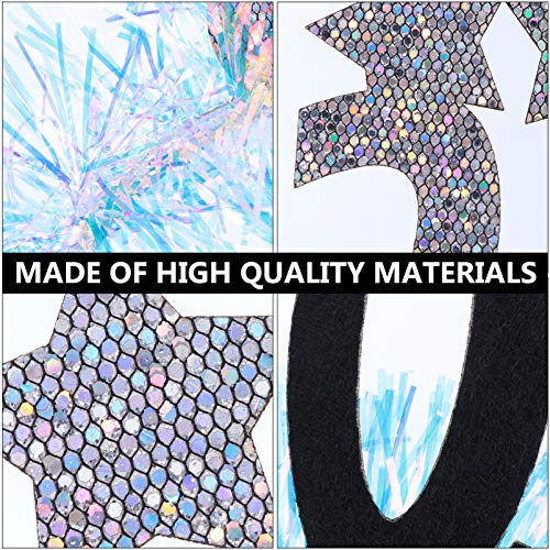 Frycolor 2 faixas de cabeça 2021 com glitter e estrelas, faixas para cabeça de feliz ano novo 2021 p