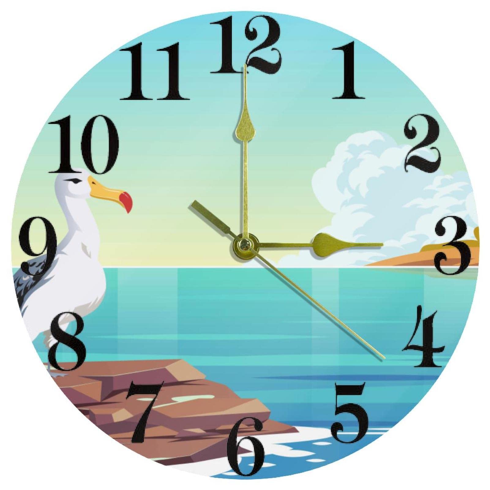 Horloge murale silencieuse pour cuisine et bureau Albatros ronde 25cm