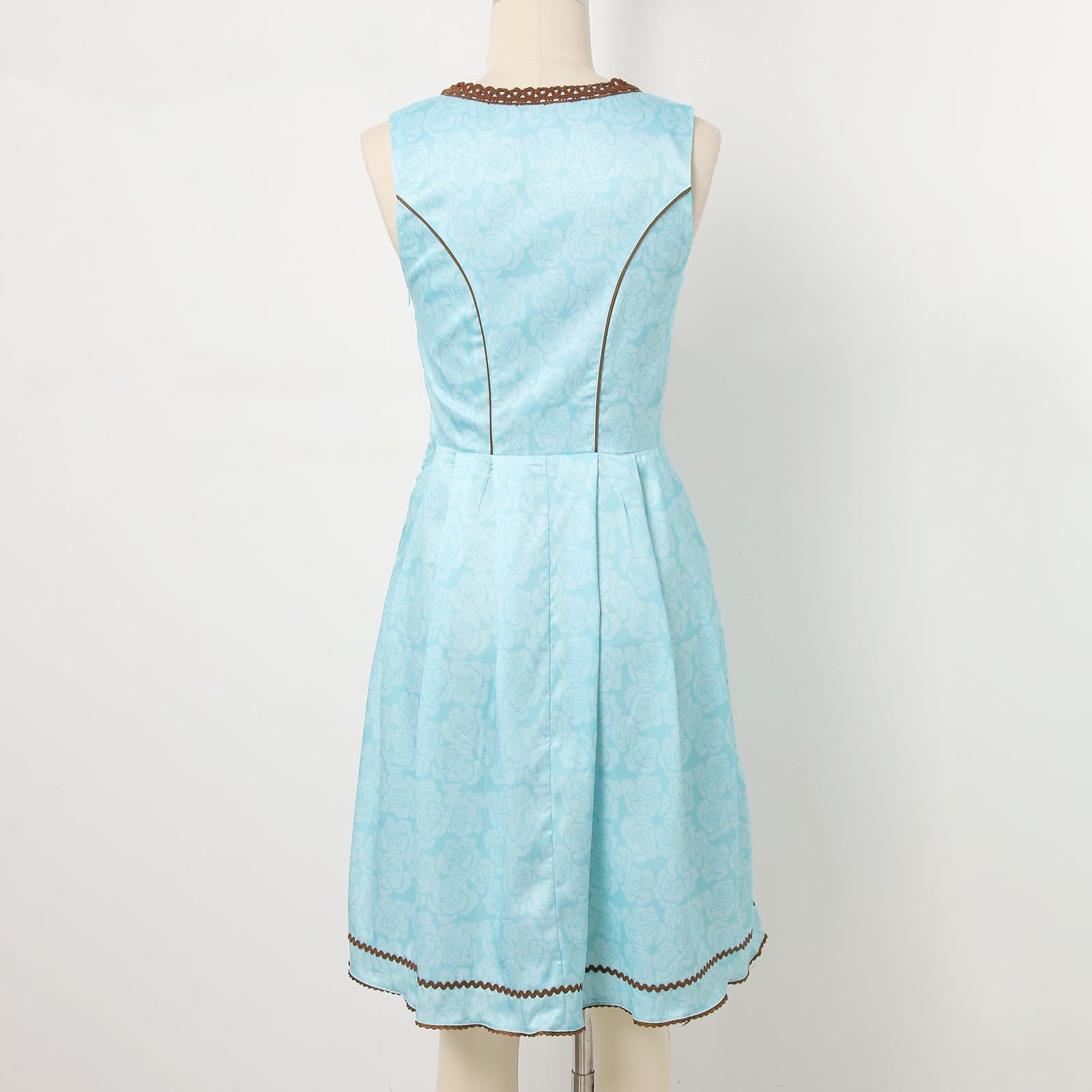 SKFLABOOF Dirndl Damen Samt Lang Grosse Grössen Midi Dirndlkleid 'Dirndl Oktoberfest Outfit Dirndlschürze Modern New Yorker Kollektion 2014 Für Kurz Wiesn