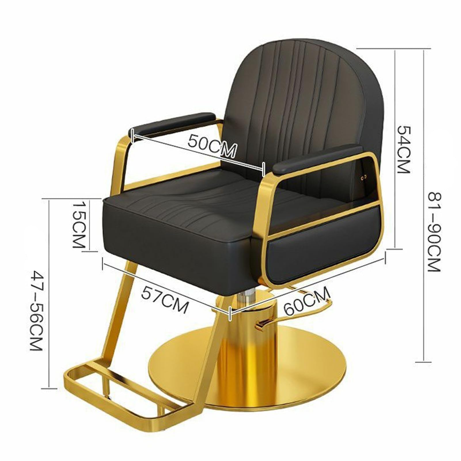 Friseurstuhl, höhenverstellbar, hydraulischer Friseurstuhl mit 360-Grad-Drehung, multifunktionaler Shampoo-Stuhl für Stylisten