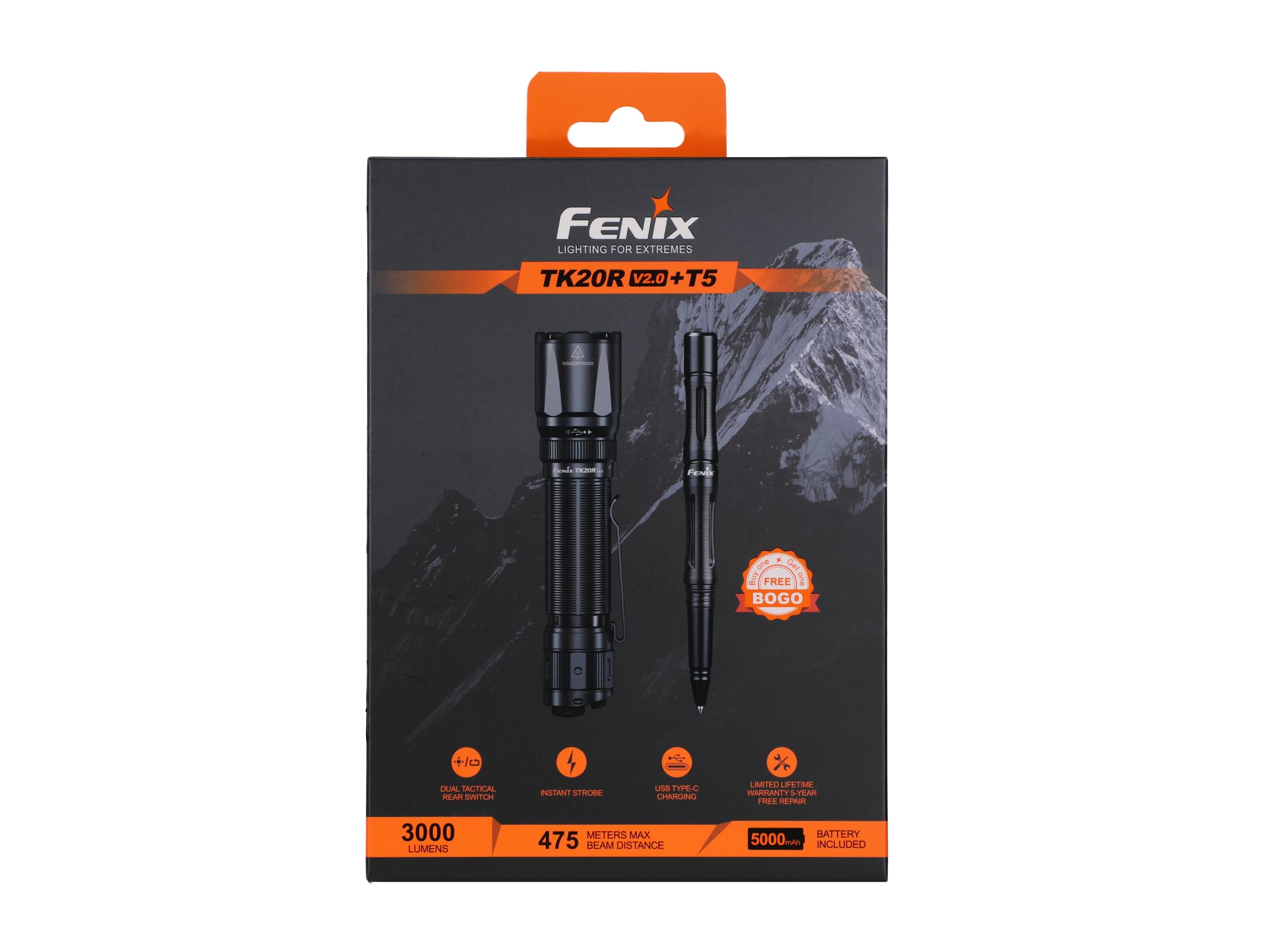 Amazon.co.jp: Fenix TK20R V2.0 タクティカルライト + T5