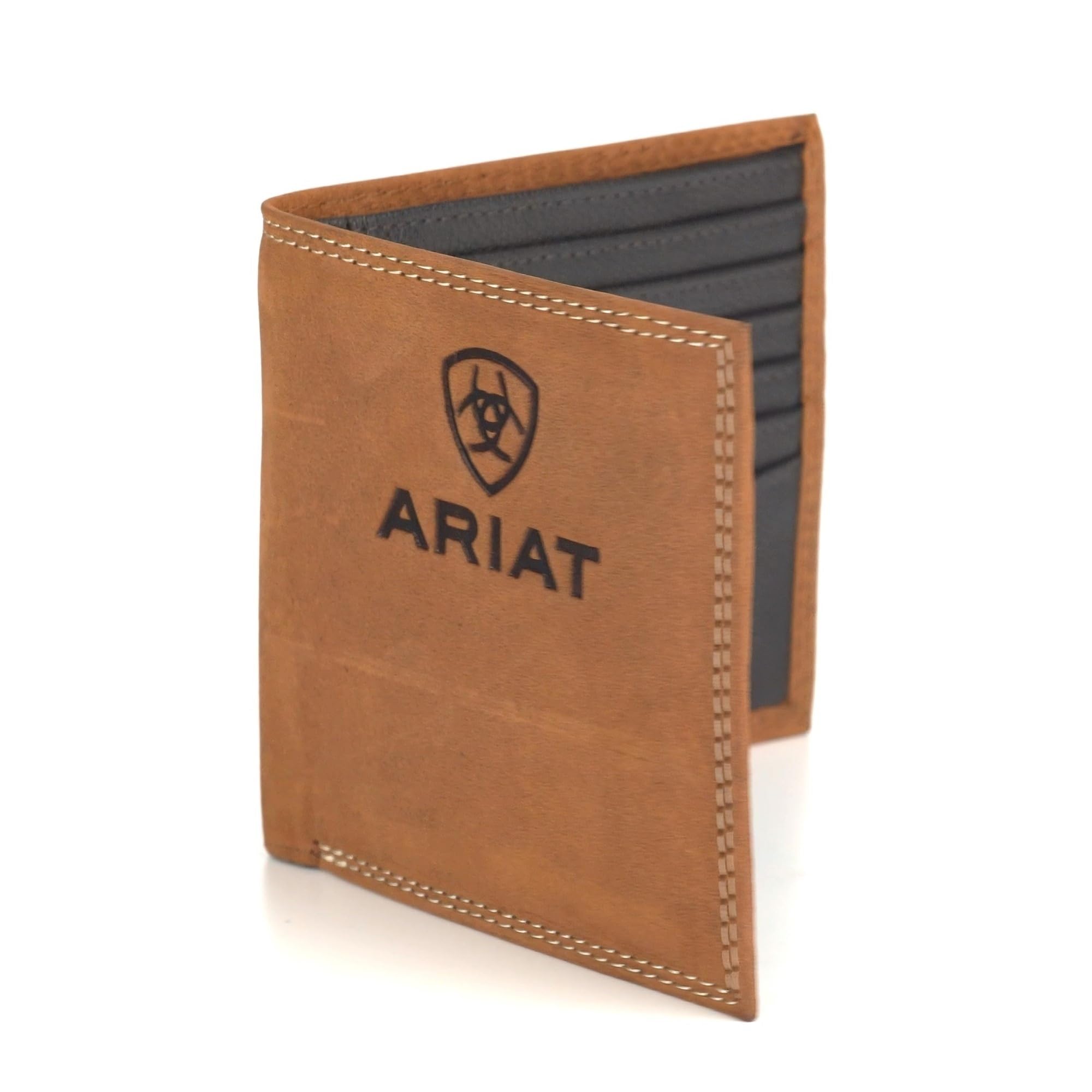 Ariat Cartera Plegable de Cuero marrón con Logotipo en Relieve para Hombre A3548244