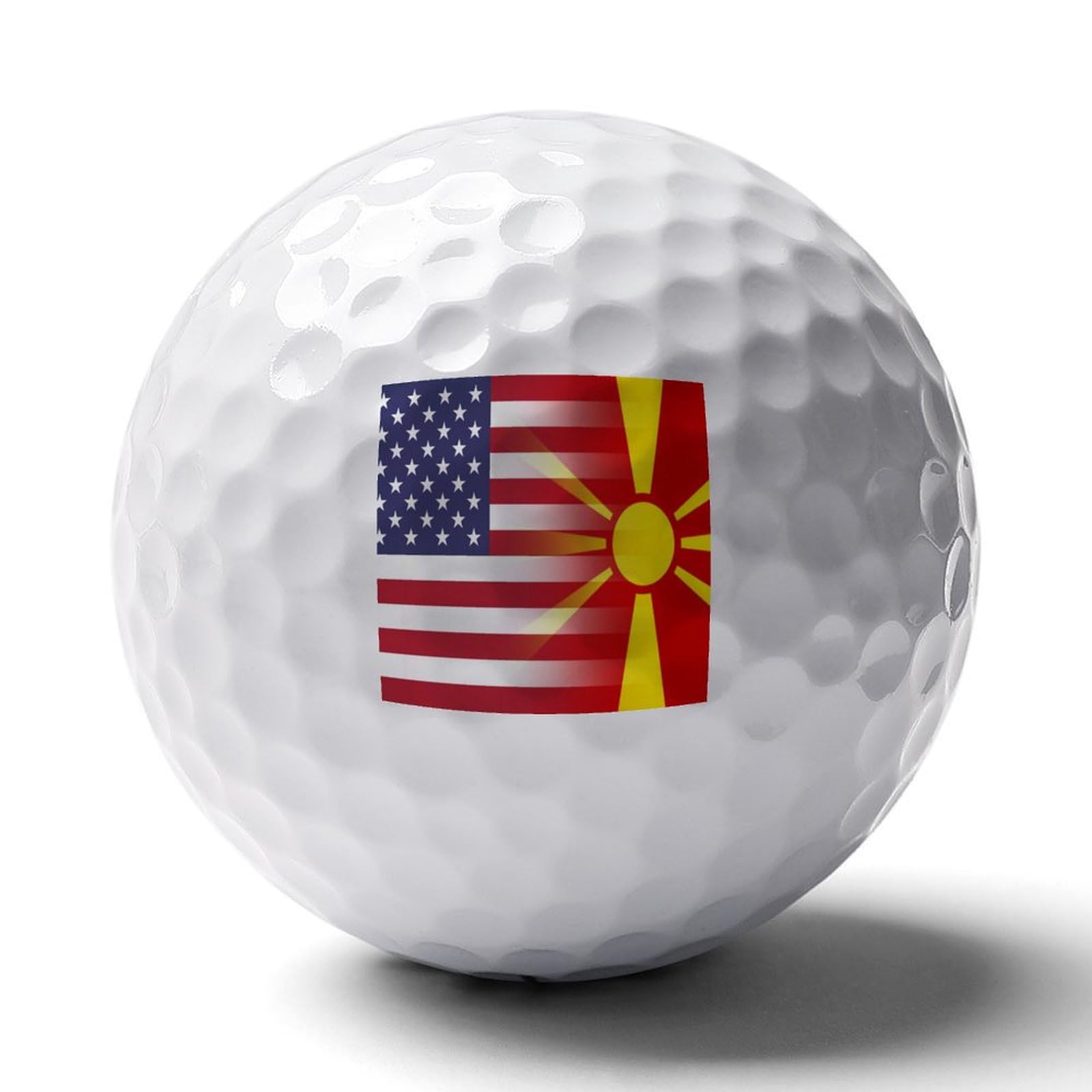U.S.A Macedonia Flag Logo Golf Balls Personalized Ball Custom for Men Women Boyfriend Husband