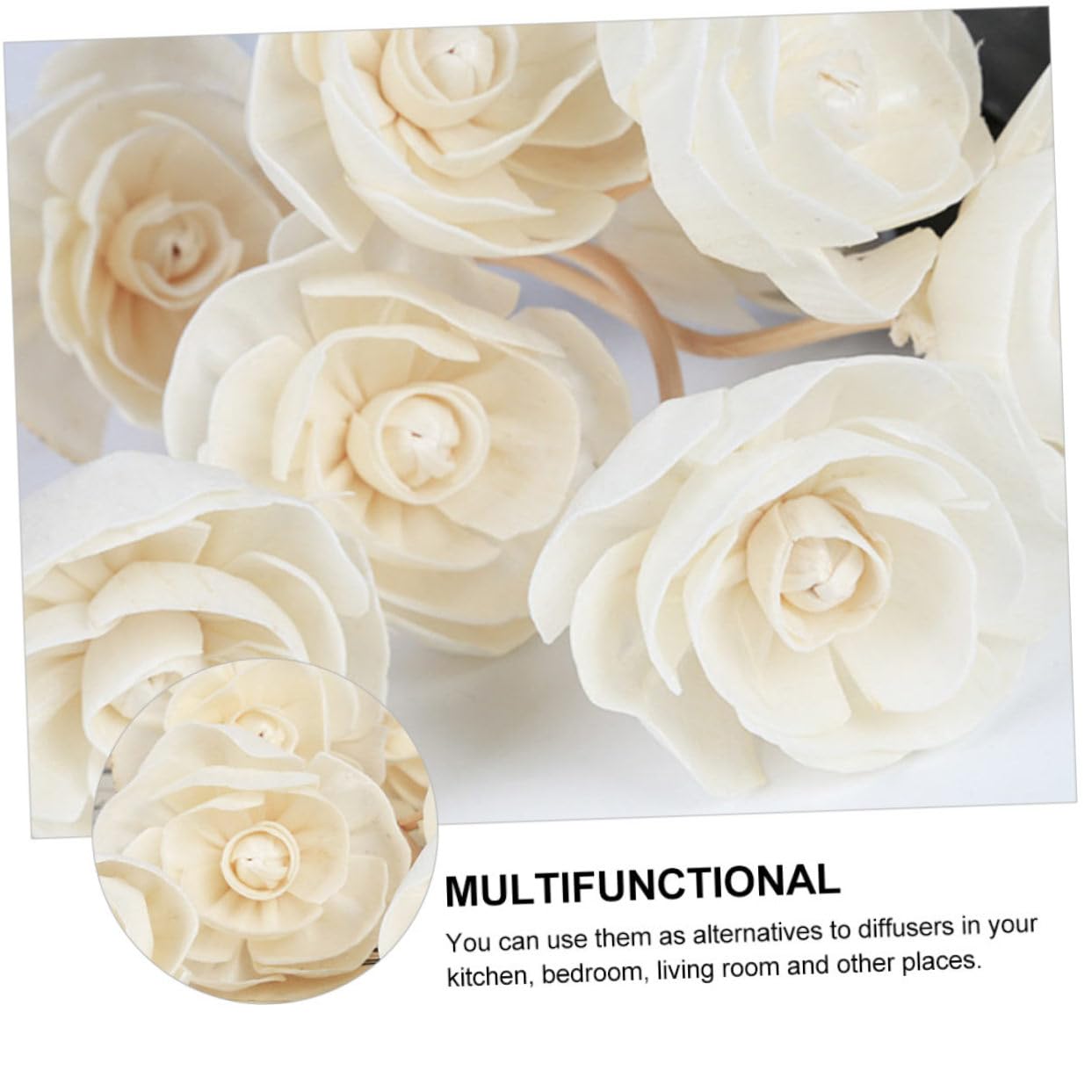 ULTECHNOVO 6pcs Bâtonnets Diffuseurs en Rotin Forme Fleur pour Diffuseur de Parfum Intérieur, Matériau Synthétique, Décoration Chambre ou Hôtel