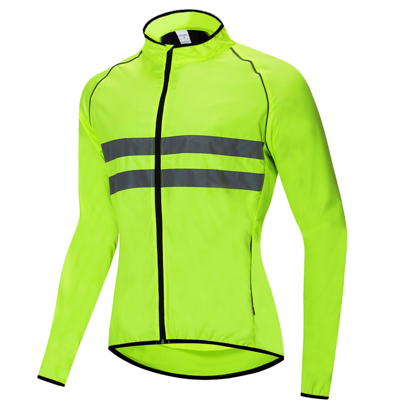 Hombre Chaqueta De Ciclismo Ultraligera Impermeable Mujer, Ventilada Reflectante Transpirable Chaqueta De Running, Duradera Capucha Bolsillo Trasero Chaquetas De Sol Para Ciclismo